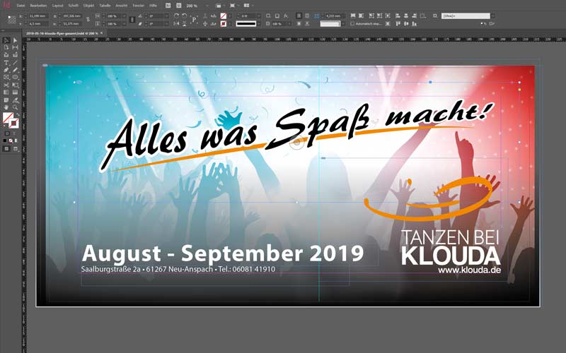 Broschüre 12 Seiter Tanzschule