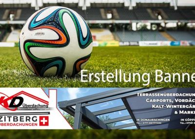 Erstellung Banner als Werbung für ein Fußballfeld