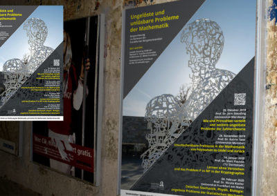 Plakat: Entwurf und Fertigstellung für die Goethe Universität in Frankfurt