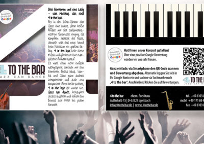 QR-Code-Google-Bewertung Flyer für eine Jazz Band